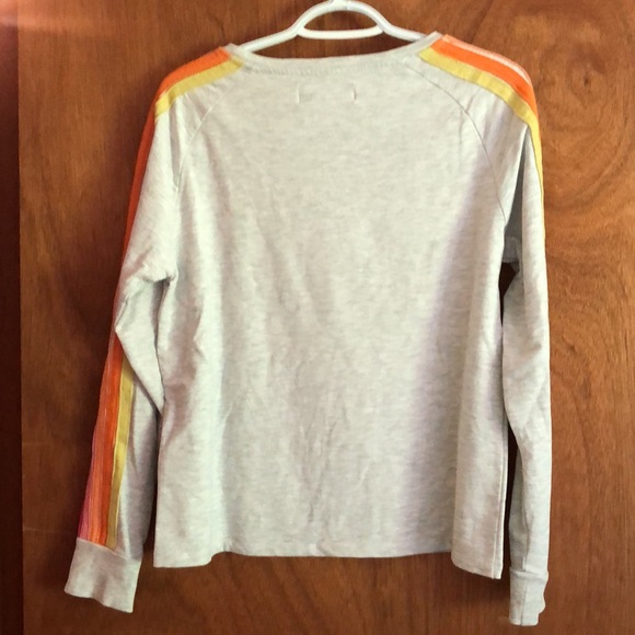 Kangol Women’s Long sleeve Rainbow Stripe Athletic Top ~ size Medium - Picture 11 of 13